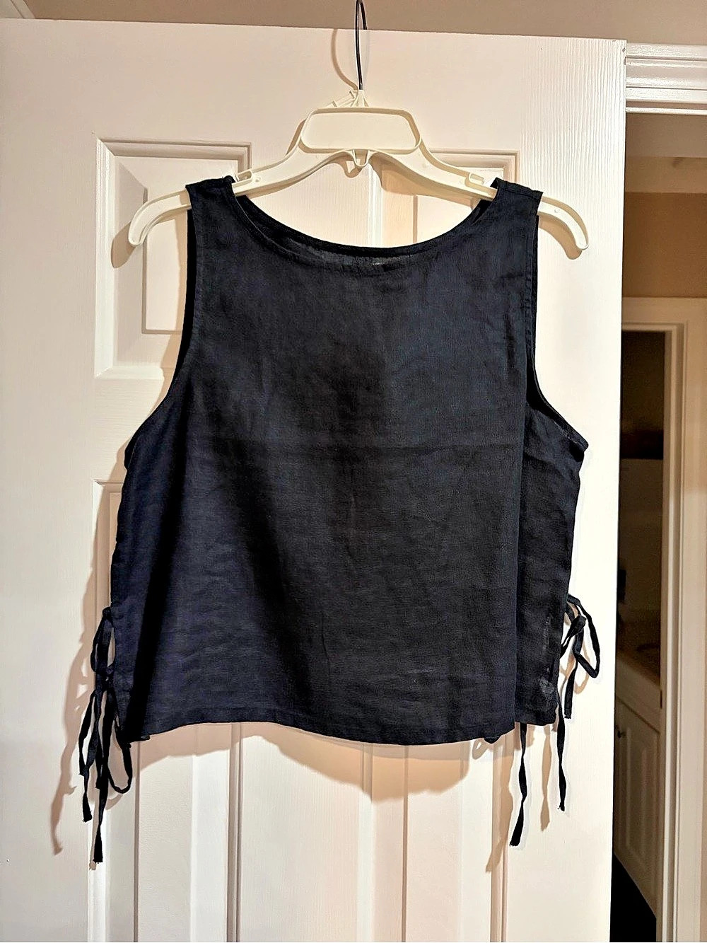 Rachel Zoe Linen Side-Tie Tank Top Size Medium NWT